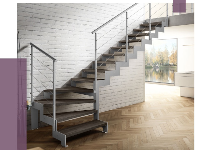 Г-образные лестницы под ключ в Приморско-Ахтарске от 36750 руб. | ПРОЛЁТ-Прр