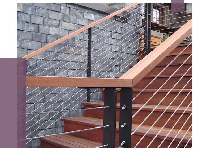 Тросовые перила под ключ в Приморско-Ахтарске от 7705 руб.