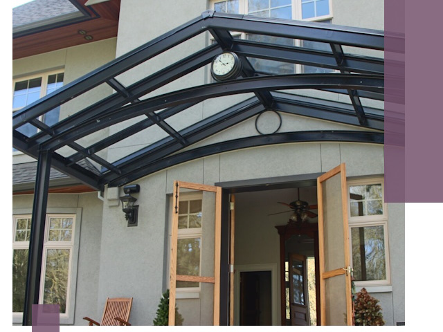 Изготовление и монтаж навесов и козырьков в Приморско-Ахтарске