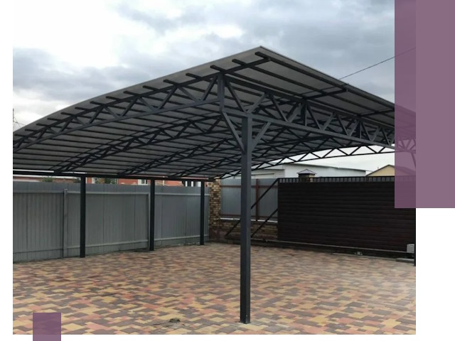 Недорогие навесы под ключ в Приморско-Ахтарске — изготовление и монтаж