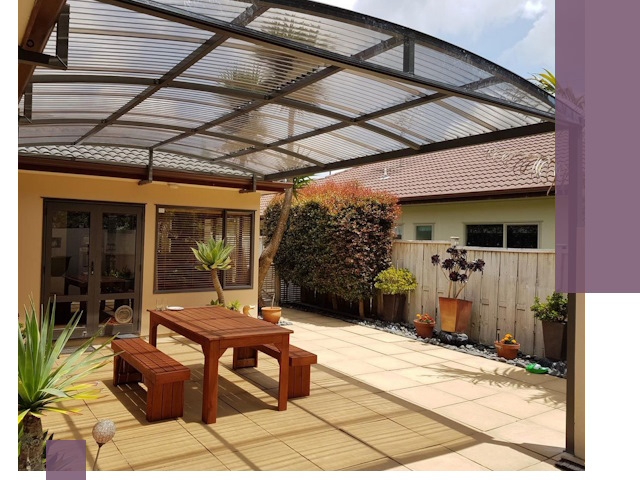 Навесы во двор под ключ в Приморско-Ахтарске — изготовление и монтаж