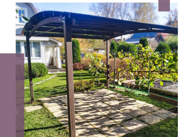 Навесы для дачи в Приморско-Ахтарске от 12622 руб. под ключ — ПРОЛЁТ-Прр