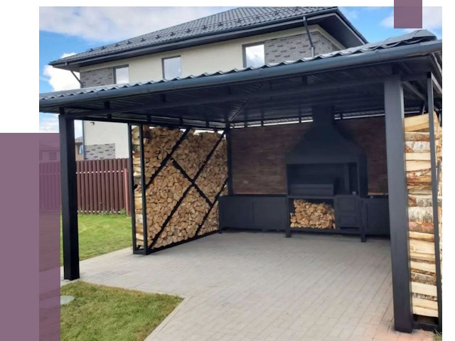 Навесы для барбекю в Приморско-Ахтарске от 12622 руб. под ключ | ПРОЛЁТ-Прр