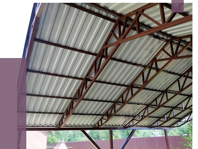 Навесы из профнастила в Приморско-Ахтарске от 7299 руб. | ПРОЛЁТ-Прр