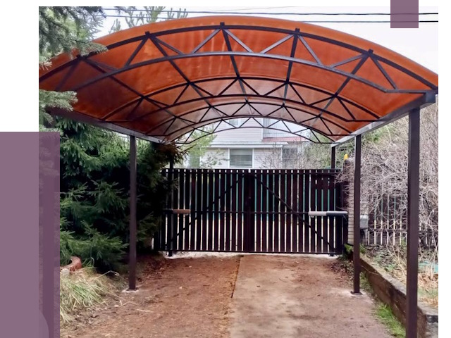 Арочные навесы в Приморско-Ахтарске от 12622 руб. — изготовление и монтаж | ПРОЛЁТ-Прр