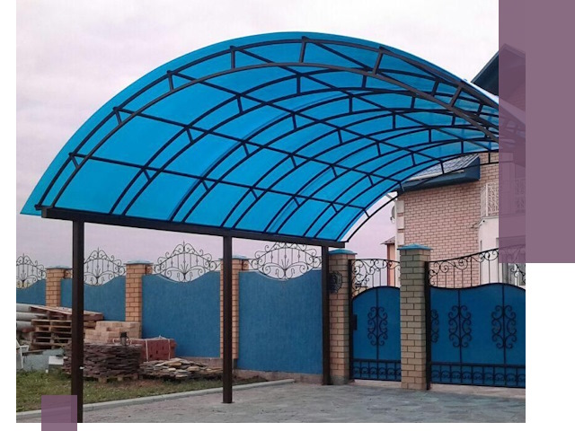 Арочные навесы под ключ в Приморско-Ахтарске — изготовление и монтаж