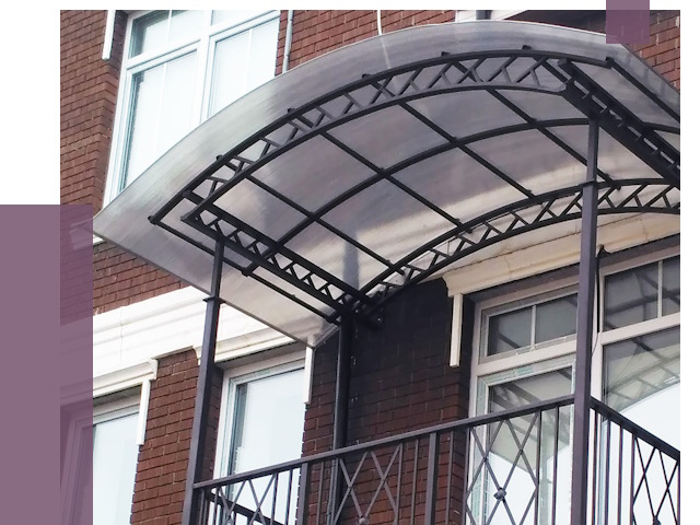 Козырьки над балконом в Приморско-Ахтарске от 8567 руб.  | ПРОЛЁТ-Прр