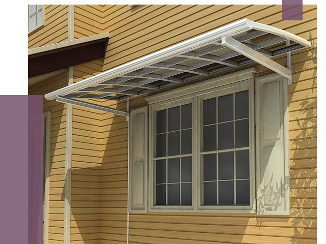 Козырьки над окнами в Приморско-Ахтарске от 7553 руб. — монтаж, покупки | ПРОЛЁТ-Прр