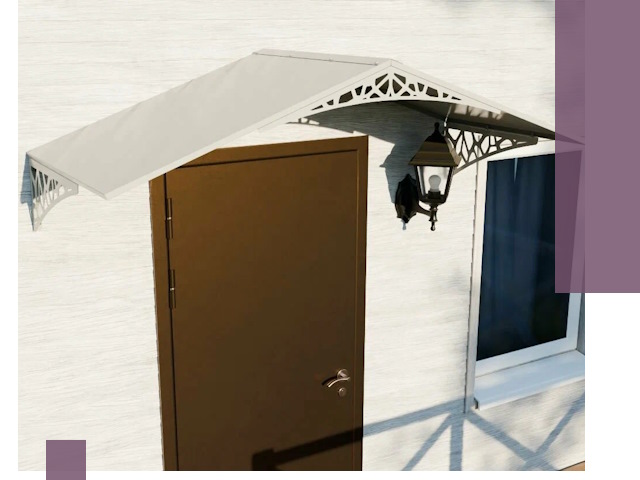 Металлические козырьки на входы и террасы в Приморско-Ахтарске