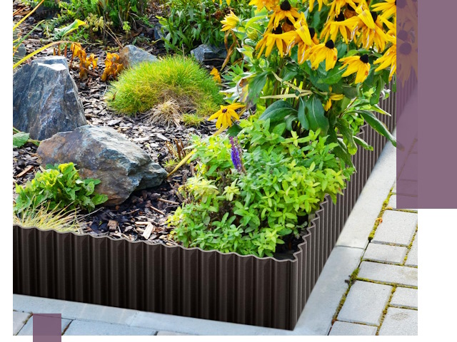 Металлические бордюры для клумб в Приморско-Ахтарске — производство и монтаж